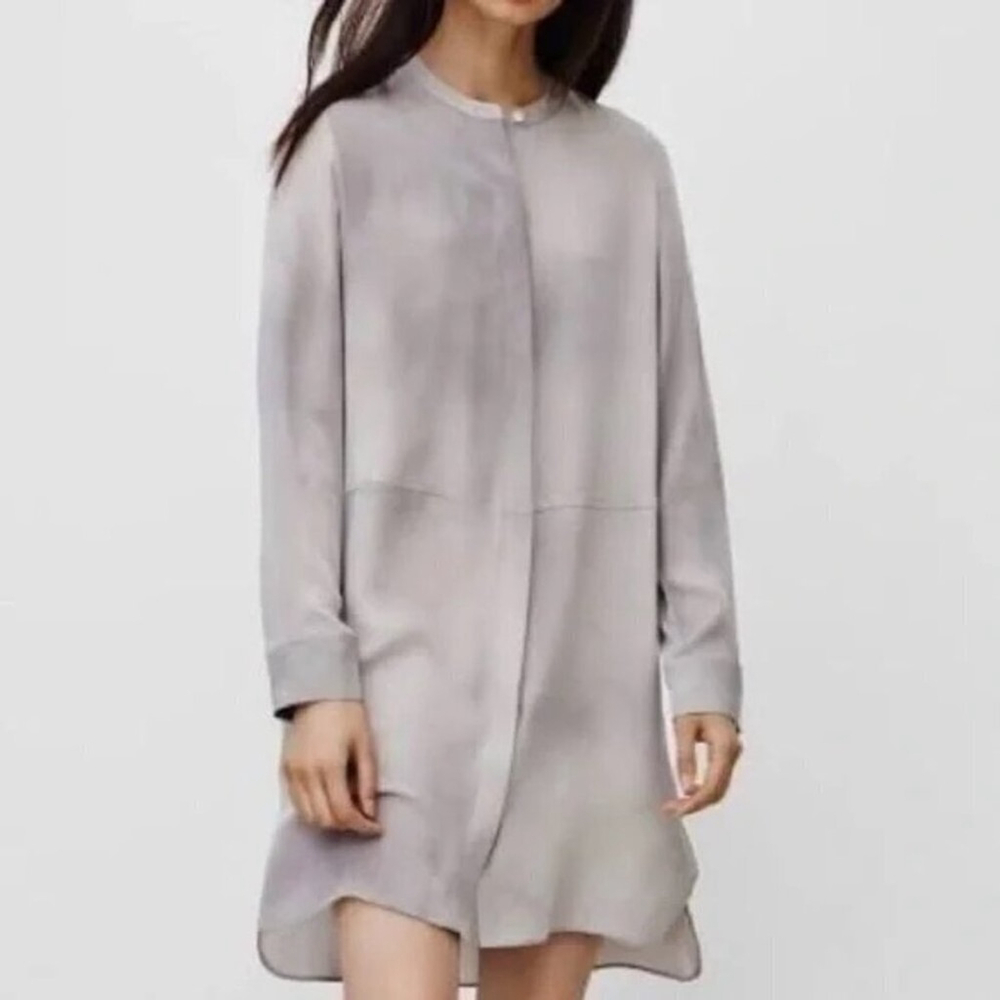 Aritzia Wilfred Bossut Shirt Dress 100% Silk XXS Oversized